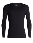 Pánské merino triko dlouhý rukáv ICEBREAKER Mens 200 Oasis LS Crewe, Black velikost: S