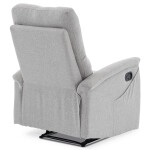 Relaxační křeslo, manuální ovládání, světle šedá látka