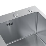Erga HD, 1-komorový ocelový dřez 580x480x210 mm, pravý, ocelová, ERG-MLS-HD5848R
