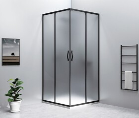 GELCO - SIGMA SIMPLY BLACK Čtvercový sprchový kout 900x900 sklo BRICK, GS2490B-GS2490B GS2490B-GS2490B