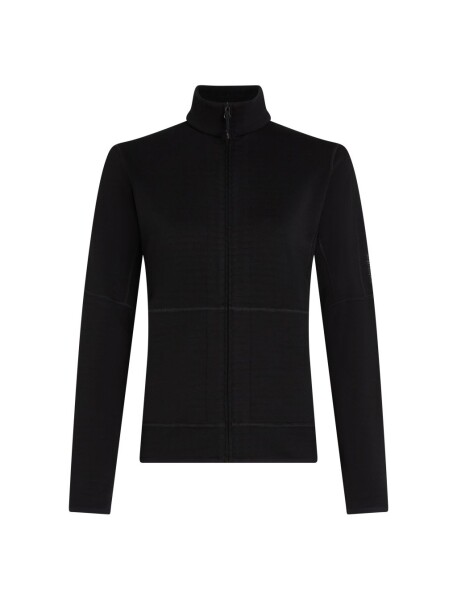 ICEBREAKER Wmns Merino 400 RealFleece Descender LS Zip, Black velikost: S