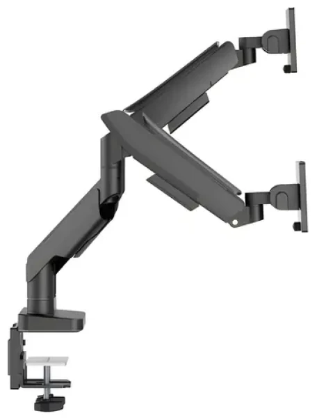LC-Power LC-EQ-A34B-D / Stolní držák pro 2 monitory / do 34" / VESA 75x75, 100x100 / nosnost 20 kg / černá (LC-EQ-A34B-D)
