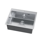 Erga HD, 1-komorový ocelový dřez 600x500x210 mm, ocelová, ERG-MLS-HD6050