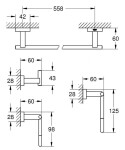 GROHE - Essentials Cube Sada doplňků, chrom 40778001