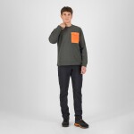 KARPOS Mesdi' Crewneck Fleece, Woodl.Gray/Vibr.Orange velikost: L