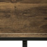 Odkládací stůl, MDF deska, dekor staré dřevo, černý kov