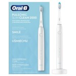 Oral-B Pulsonic Slim Clean 2000 bílá / sonický zubní kartáček / 62000 stěrů za min. / 2 programy / časovač (4210201304425)