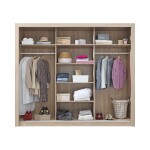 Šatní skříň Duca I 250 Barva korpusu: Antracit, Rozměry: 250 cm