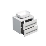 Koupelnová skříňka s krycí deskou SAT Cube Way 60x53x46 cm bílá lesk CUBE461603BI45 CUBE461603BI45