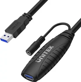 Unitek prodlužovací kabel USB 3.1 15 m / Prodlužovací kabel / se zesilovačem signálu / USB-A(M)-USB-A(F) (Y-3003C)