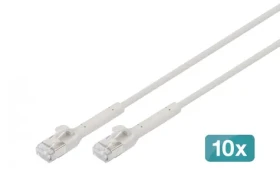 Digitus CAT 6A šedá / Patch kabel / F/FTP / RJ-45 / 0,3 m / 10 ks (DK-1632-A-003B-10)