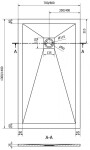 MEXEN - Stone+ sprchová vanička obdélníková 130x80, šedý beton 44618013