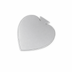 Cake star Podložka pod minidezerty stříbrná list 8,5x9,5 cm