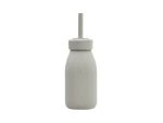 KikkaBoo Láhev s brčkem Platinum Silicone Sand 200ml (31302050020KB)