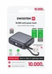 SWISSTEN 22013939 10000mAh stříbrná / Powerbanka s integrovanými kabely / 2x USB-C + Lightning (22013939)