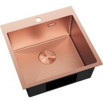 MEXEN - Solix ocelový dřez 1-bowl 500 x 500 mm, měď 6407501000-65