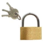 Zámek visací mosazný, 40 mm, MEGA