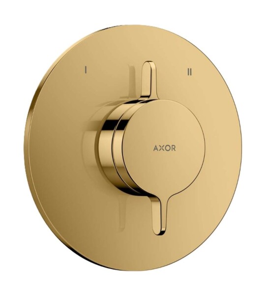 AXOR - One Baterie pod omítku, pro 2 spotřebiče, leštěný vzhled zlata 48415990