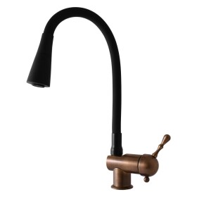 RAV Slezák - Umyvadlová/dřezová baterie s flexibilním ramínkem, Stará mosaz (Bronz), 1/2" L408.5/13SM