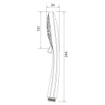 SAPHO - Ruční masážní sprcha, 4 režimy sprchování, silikon trysky, průměr 101, ABS/černá mat 1204-02B
