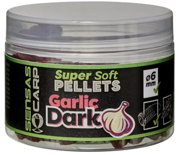 Sensas Super Soft Garlic Dark / Pelety / česnek / 60 g / 6 mm (18881)