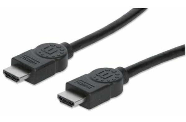 Manhattan HDMI kabel s ethernetem HDMI-HDMI 2m / stíněný / černá (323192)