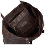 Módní dámská kožená kabelka na rameno Naysa, tmavě hnědá