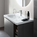 DURAVIT - D-Neo Nábytkové umyvadlo 80x48 cm, 1 otvor pro baterii vlevo, bílá 2369800000