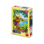 Puzzle neon Papoušek v džungli 100 XL dílků