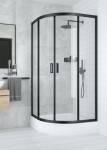 DEANTE - plus II bílá - Akrylátová sprchová vanička, půlkulatá, 80 cm KTU_032B