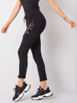Dámské teplákové kalhoty RV-DR-6046.12 - FPrice Velikost: M, Barvy: černá se zlatou