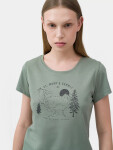 Dámské tričko organické bavlny 4FSS23TTSHF273-42S zelené 4F