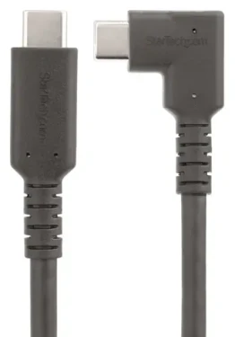 StarTech Rugged USB-C 90° černá / Kabel / USB-C - USB-C / 10 Gbps / 4K 60 Hz / 1 m (RUSB31CC1MBR)