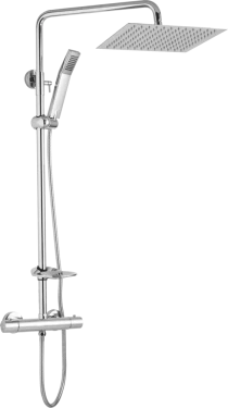 JB Sanitary Sprchový set s termostatickou baterií s dvěma vývody, 30x30cm, s příslušenstvím ST 62 001 05 2