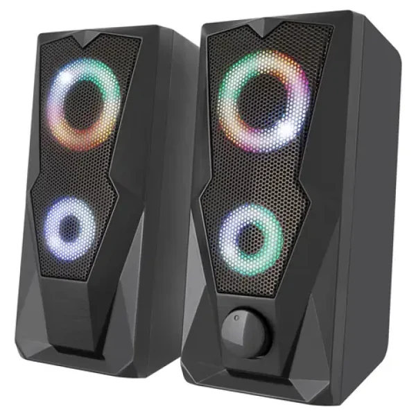 YENKEE YSP 2003RGB černá / 2.0 stereo reproduktory / RGB / RMS 6W / USB / 3.5mm jack (8590669294022)
