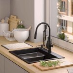 Quadron - Granitový dřez KURT 110 WORKSTATION Black Dotted ZLE-09010