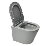 Wc závěsné SAT Infinitio včetně prkénka softclose, šedá mat, zadní odpad SATINF010RREXPLGRM SATINF010RREXPLGRM
