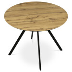 Kulatý jídelní stůl 100x100cm, lamino, dub, HT-R5010 OAK