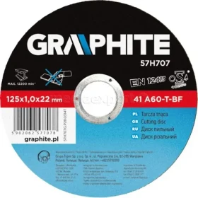 Graphite 57H707 / Kovový řezný kotouč / průměr 125 x 22 mm / šířka 1 mm (57H707)
