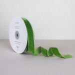 Bella Rose Sametová stuha 2 cm – Olive (10 m), zelená barva, textil