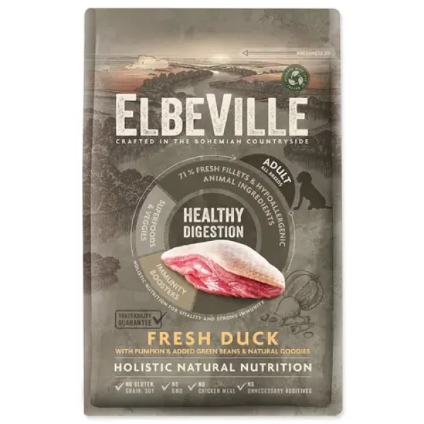 ELBEVILLE Adult All Breeds Healthy Digestion Fresh Duck 4kg (94-12474)