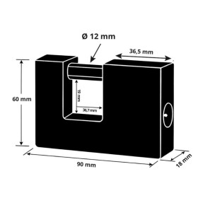 Zámek visací, mosazný B, ø 90 mm, STALCO