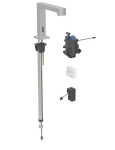 GEBERIT - Brenta Termostatická elektronická umyvadlová baterie, síťové napájení, easy to clean, kartáčovaná nerez 116.197.SN.1