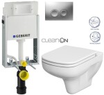 GEBERIT KOMBIFIXBasic vč. matného tlačítka DELTA 25 + WC CERSANIT CLEANON COLOUR + SEDÁTKO 110.100.00.1 21MA CN1