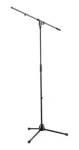Mikrofonní stojan výsuvný s ramenem černý / Stojan na mikrofon / rameno 800 mm / výška 900-1605 mm (210/2)
