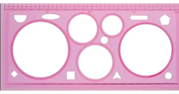 Panta Plast rýsovací šablona s kruhy 20 cm / Šablona (370174)