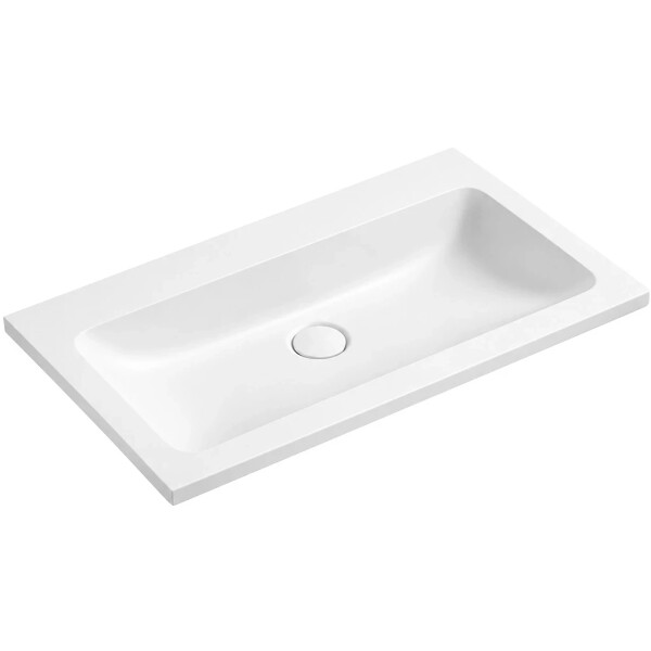 CERANO - Umyvadlo z litého mramoru Amati - bez přepadu - bílá matná - 60,5x46,5 CER-217138