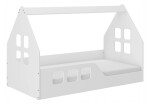 DumDekorace Dětská postel Montessori domeček 160 x 80 cm bílá levá