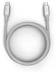 Adam Elements CASA C100+ stříbrná / Kabel USB-C na USB-C / 100W / USB 3.1 Gen 2 / 10 Gbit/s / 1 m (ACBADC100SL)