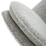 Židle jídelní, krémová látka, noha černý kov, otočný mechanismus 360°